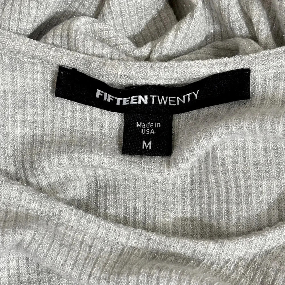 Fifteen Twenty Metallic silver/grey Shirt - Picture 3 of 5